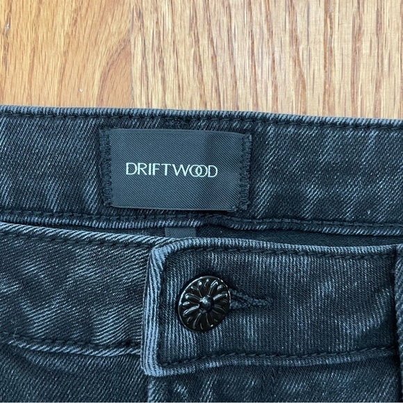 ANTHROPOLOGIE Driftwood Black Embroidered Stars Denim Jeans 28 - Picture 6 of 16